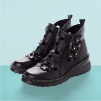 yuriko matsumoto/ユリコ マツモト yuriko matsumoto 春ブーツ ブーツサンダル サマーブーツ 厚底 コサージュ 本革 日本製/507097146