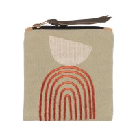 KANKAN/カンカン KANKAN 抽象画刺繍ポーチ/507099011