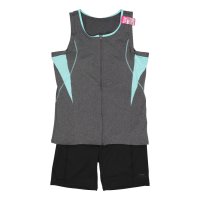 TIGORA/ティゴラ TIGORA レディース 水泳 フィットネス水着 ノースリーブセット水着ゆったり TR－3S2032SSYN F【返品不可商品】/507099559