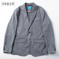 WORK WEAR SUIT/大人のBizパイピングテーラードジャケット (ビターグレー×ピンストライプ）/507100457