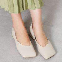 HIMIKO/ヒミコ 卑弥呼 ワイドスクエアトゥローヒールパンプス/631106/507101563