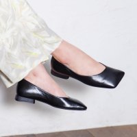 HIMIKO/ヒミコ 卑弥呼 ワイドスクエアトゥローヒールパンプス/631106/507101563