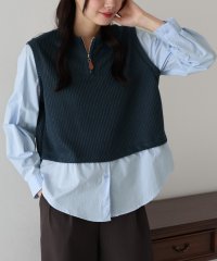 BLUEEAST/ブルーイースト BLUEEAST ニットベストドッキングシャツ/507102606
