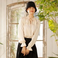 ROYAL PARTY LABEL/ロイヤル パーティー レーベル ROYAL PARTY LABEL サテンフリル衿ブラウス/507103795