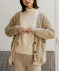 VitaFelice/ヴィータフェリーチェ VitaFelice ふんわりVネック シャギー ニット カーディガン/507103955