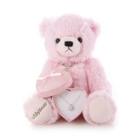 Sears/シアーズ Sears 天然ダイヤ ハート ネックレス レディース テディベア ぬいぐるみセット 12月 タンザナイト ピンクベア 1491－tdt－01－p12/507104230