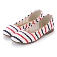 ITALICO/イタリコ ITALICO 日本製 パンプス 痛くない 走れる 幅広 ぺたんこ マリンボーダーシューズ/507105012