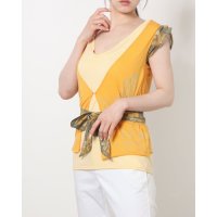 ITALICO/イタリコ ITALICO FREESOUL フリーソウル イタリア製 インポート 重ね着風フラワープリントカットソー レディース半袖/507107437