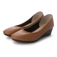 O.G.A/オージーエー O.G.A OGA レディース パンプス ストレッチ ウェッジヒール 日本製 8030 (ブラウン)/507108005