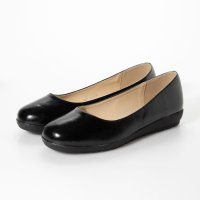 Angel fit/エンジェルフィット Angel FiT レディース フラットパンプス ラウンドトゥ バレエシューズ af_20444 (BLACK SMOOTH)/507109398