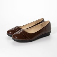Angel fit/エンジェルフィット Angel FiT レディース フラットパンプス ラウンドトゥ バレエシューズ af_20445 (BLACK SMOOTH)/507109402