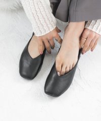 grandfleur/グランドフルール grandfleur 【22.0cm～25.5cm】ワイドスクエアトゥフラットパンプス/507109506