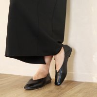 masyugirl/マシュガール masyugirl 【4E幅広・大きいサイズ】スクエアトゥVカットフラットパンプス/507109992