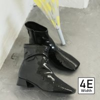 masyugirl/マシュガール masyugirl 【4E幅広・大きいサイズ】【晴雨兼用】スクエアトゥストレッチレインブーツ/507110100