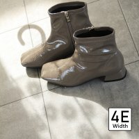 masyugirl/マシュガール masyugirl 【4E幅広・大きいサイズ】【晴雨兼用】スクエアトゥストレッチレインブーツ/507110100