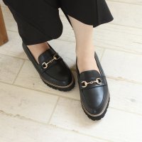 masyugirl/マシュガール masyugirl 【4E幅広・大きいサイズ】ビットモチーフ厚底ローファー/507110139