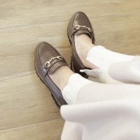 masyugirl/マシュガール masyugirl 【4E幅広・大きいサイズ】ビットモチーフ厚底ローファー/507110139