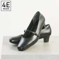 masyugirl/マシュガール masyugirl 【4E幅広・大きいサイズ】かかとクッション付きスクエアトゥのストラップフォーマルパンプス/507110156