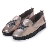 Carissimo alte/カリシモアルテ Carissimo alte 星＆ハートモチーフ入り 牛革スリッポン/507115984