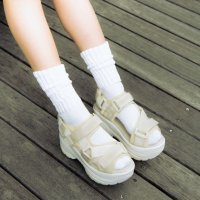 R&E/アールアンドイー R&E ベルクロベルテッド厚底スポーツサンダル/507115990