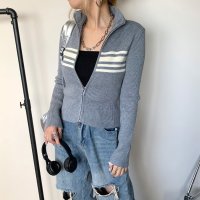 non-hedge/ノンヘッジ non－hedge ボーダーWZIPハイネックプルオーバー/507116664