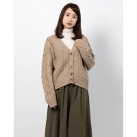 Nachu&Diary/ナチュアンドダイアリー Nachu & Diary ケーブル Vネック カーディガン カーディガン/507117342