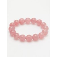 岩座/【岩座】マダガスカル産ローズクォーツブレスレット/腕輪数珠 12mm玉天然石 4A ピンク/507120596