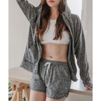 Lace Ladies/レースレディース Lace Ladies 杢柄UVカット長袖ラッシュガード ショートパンツ上下セット/507122525