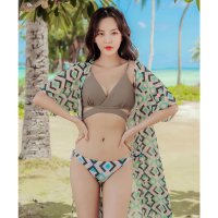Lace Ladies/レースレディース Lace Ladies カバーアップロングガウン付きビキニ 水着3点セット【返品不可商品】/507122605