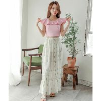 Lace Ladies/レースレディース Lace Ladies カバーアップパレオ風ロングスカート付フリルビキニ 水着3点セット【返品不可商品】/507122685