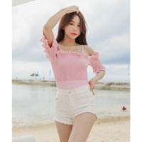 Lace Ladies/レースレディース Lace Ladies ワンピース水着デニム地ショートパンツ 2点セット【返品不可商品】/507122841