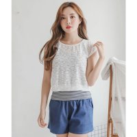 Lace Ladies/レースレディース Lace Ladies レースカバーアップ付ボーダータンキニ4点セット/507122999