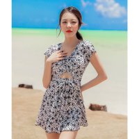 Lace Ladies/レースレディース Lace Ladies 花柄ワンピースデザイン セパレートタンキニ 水着2点セット【返品不可商品】/507123023