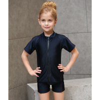 Lace Ladies/レースレディース Lace Ladies 女児 半袖 前ジッパー セパレート スクール水着 ガールズ 女子 上下別 ハーフパンツ【返品不可商品】/507123101