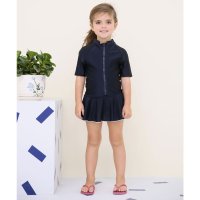 Lace Ladies/レースレディース Lace Ladies 女児 半袖 前ジッパー ワンピース スクール水着 ガールズ 女子 ワンピース水着【返品不可商品】/507123104