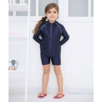 Lace Ladies/レースレディース Lace Ladies 女児 長袖 前ジッパー付き セパレート スクール水着 ガールズ ラッシュガード/507123124