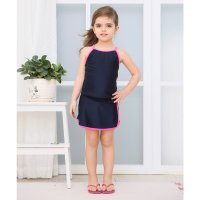 Lace Ladies/レースレディース Lace Ladies 女児 ライン入り セパレート スカートタイプ スクール水着 ガールズ 女子 ワンピース水着【返品不可商品】/507123190
