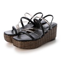 JILLSTUART shoe/ジルスチュアート シュー JILLSTUART shoe クリアストラップラタン風プラットフォームサンダル/507123572