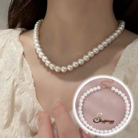 shoppinggo/ショッピングゴー shoppinggo パールネックレスチョーカー フェイクパール ボリューム 韓国ファッション オフィス デイリー/507123726