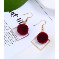 shoppinggo/ショッピングゴー shoppinggo ふわふわ ファーピアス 菱形イヤリング レディース アクセサリー クリスマス デイリー/507124380