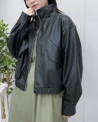 &soiree/アンドソワレ &soiree フェイクレザー2wayスタンドカラーブルゾン/507124754