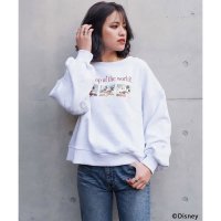 4GEEKs by SPIRALGIRL/フォーギークスバイスパイラルガール 4GEEKs by SPIRALGIRL 【Disney/ディズニー/ミッキーマウス】裏毛トップス/507125641