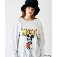 4GEEKs by SPIRALGIRL/フォーギークスバイスパイラルガール 4GEEKs by SPIRALGIRL 【Disney/ディズニー/ミッキーマウス】バックオープン裏毛トップス/507125642