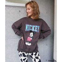 4GEEKs by SPIRALGIRL/フォーギークスバイスパイラルガール 4GEEKs by SPIRALGIRL 【Disney/ディズニー/ミッキーマウス】バックオープン裏毛トップス/507125642