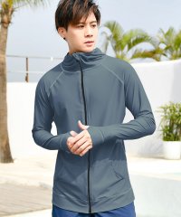 TeddyShop/テディショップ Teddyshop メンズ フード付きフロントジップ長袖ラッシュガード/507125838