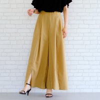 aquagarage/アクアガレージ aquagarage リネンライクスリット入りワイドパンツ 春 夏 M L/507128860