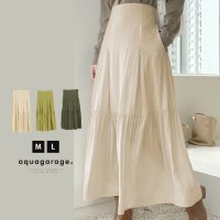 aquagarage/アクアガレージ aquagarage スカート タックギャザーロングスカー/507129148