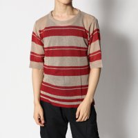 STYLEBLOCK/スタイルブロック STYLEBLOCK タンクトップ付きあま編みボーダーニットTシャツ/507130127
