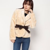 STYLEBLOCK/スタイルブロック STYLEBLOCK ファーコートウエストリボン付き/507130488
