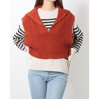 STYLEBLOCK/スタイルブロック STYLEBLOCK ワッフルニットハーフジップショートトップス/507131648